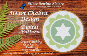 Heart Chakra Digital Pattern for Cross-Stitching