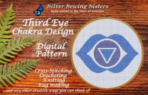 Third Eye Chakra Digital Pattern for Cross-Stitching