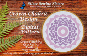 Crown Chakra Digital Pattern for Cross-Stitching