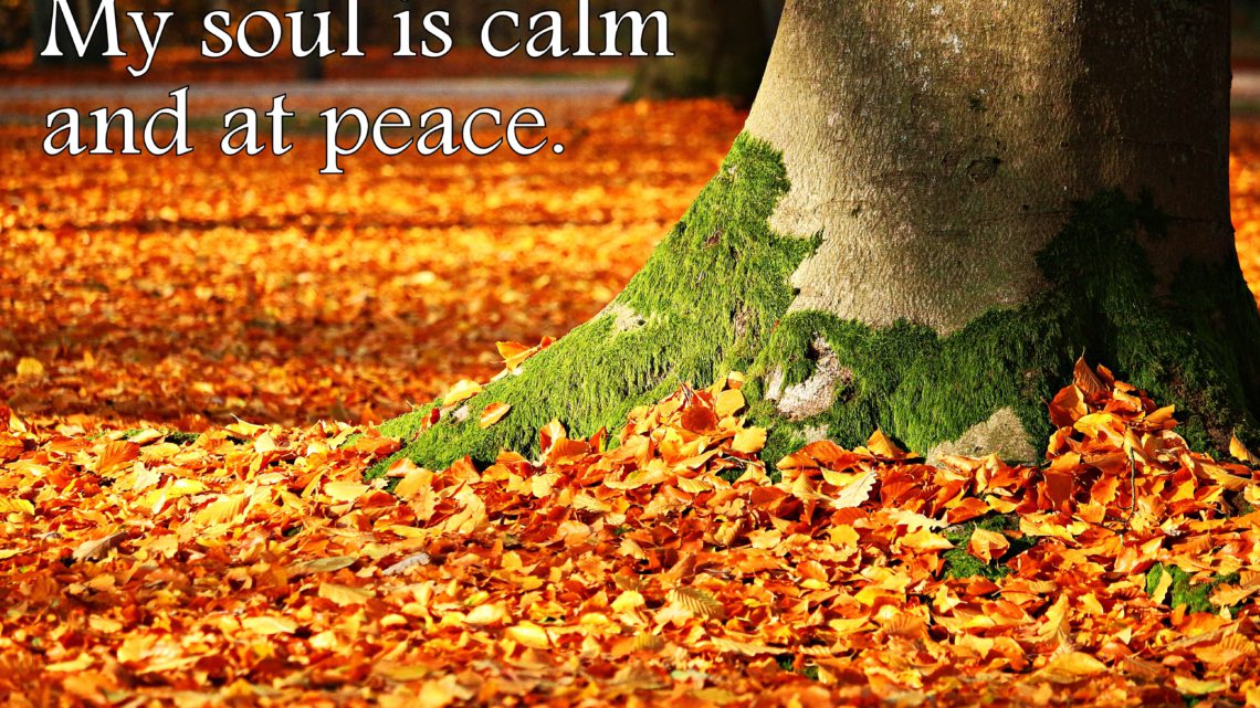 My soul is calm and at peace. ~ Affirmation for Inner Peace and Calmness